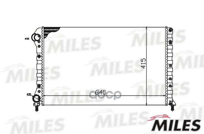 Радиатор Fiat Doblo 1.9d 01- Miles арт. acrm219