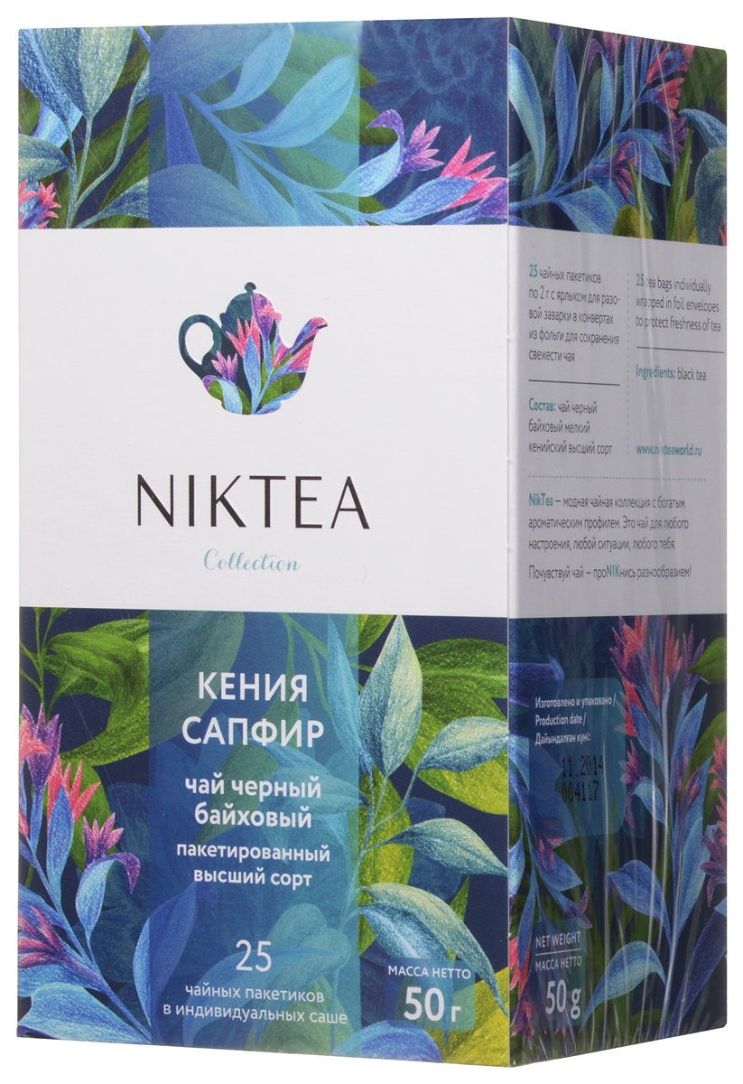 

Чай черный Niktea Kenya Sapphire в пакетиках 2 г х 25 шт