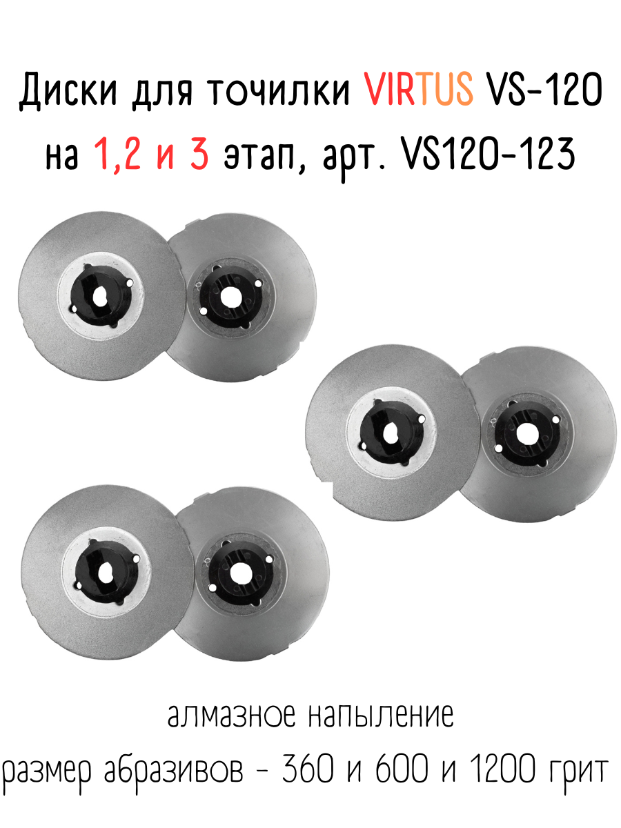 Сменные диски для электрической точилки VIRTUS  VS-120