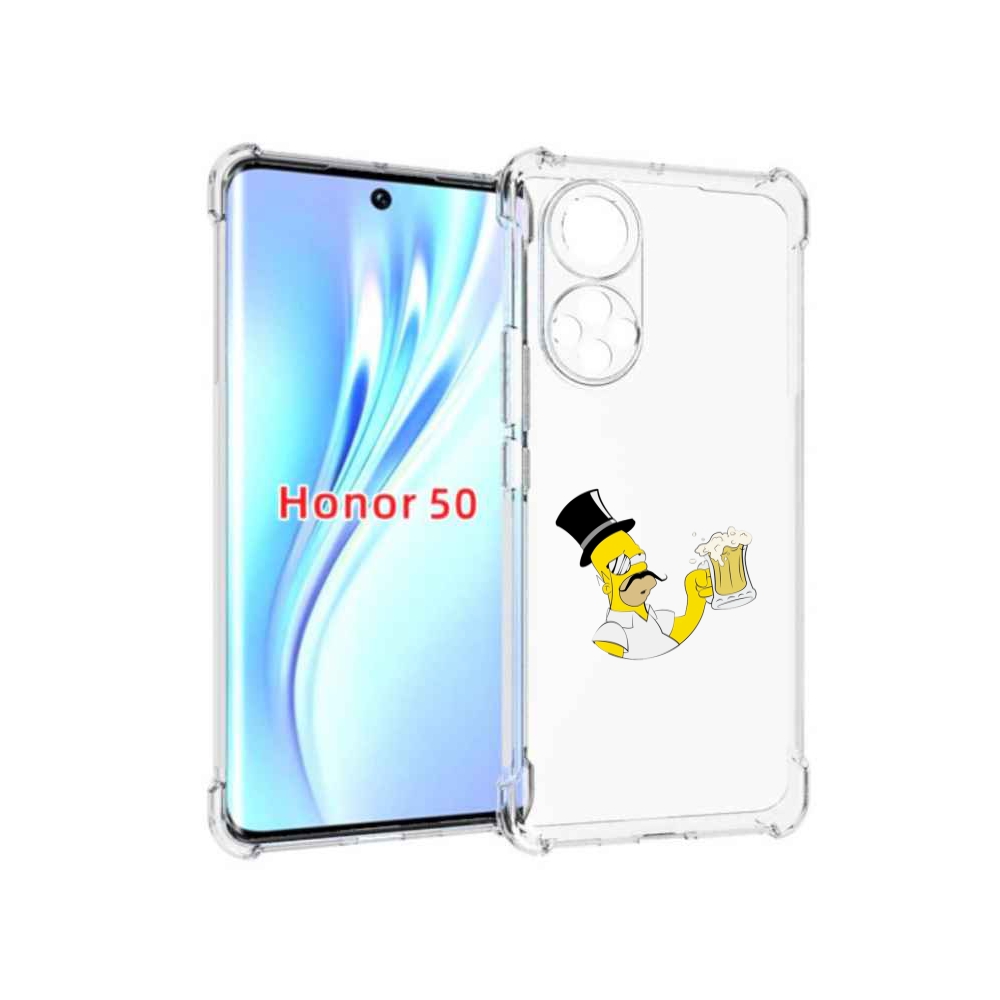 

Чехол бампер MyPads гомер-с-напитком для Honor 50, Прозрачный, Tocco