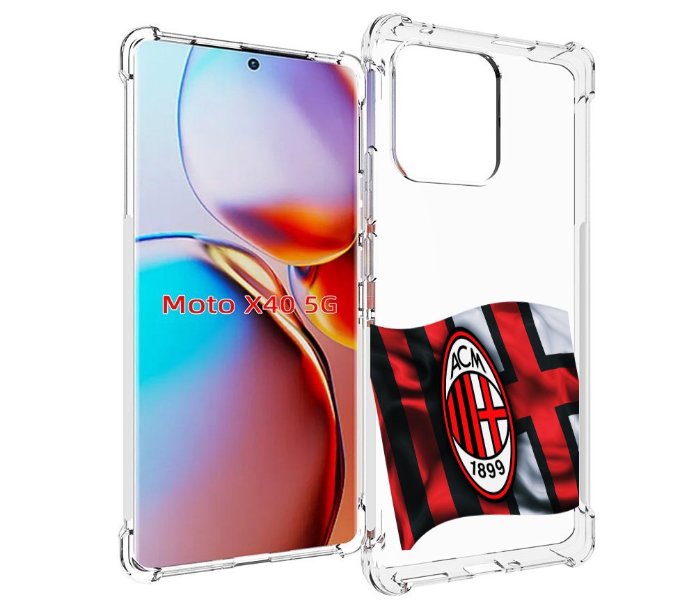 

Чехол MyPads фк милан мужской для Motorola Moto X40, Прозрачный, Tocco
