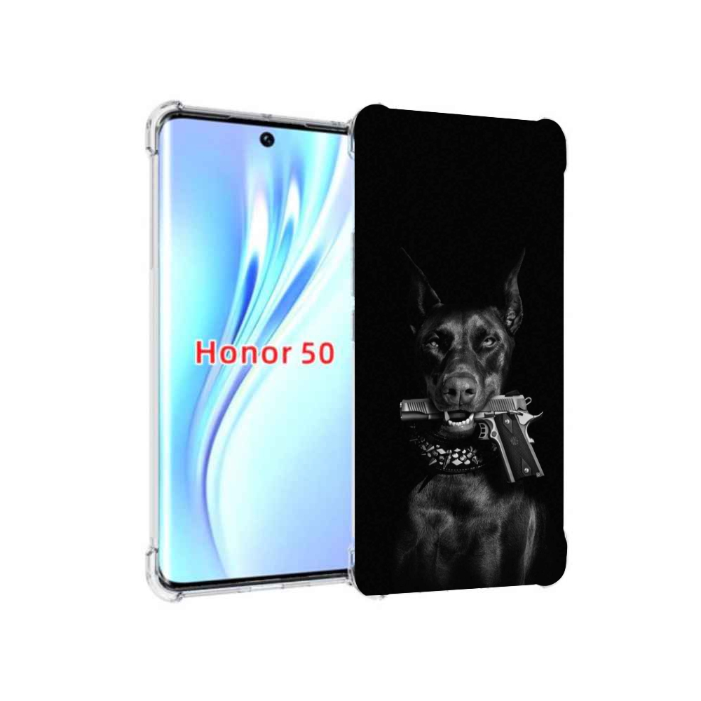 

Чехол бампер MyPads доберман мужской для Honor 50, Прозрачный, Tocco