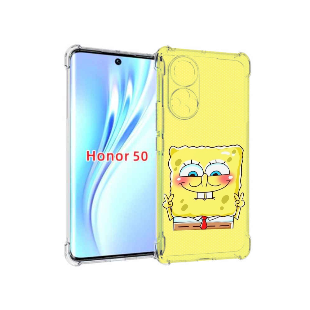 

Чехол бампер MyPads довольный милый спанчбоб для Honor 50, Прозрачный, Tocco