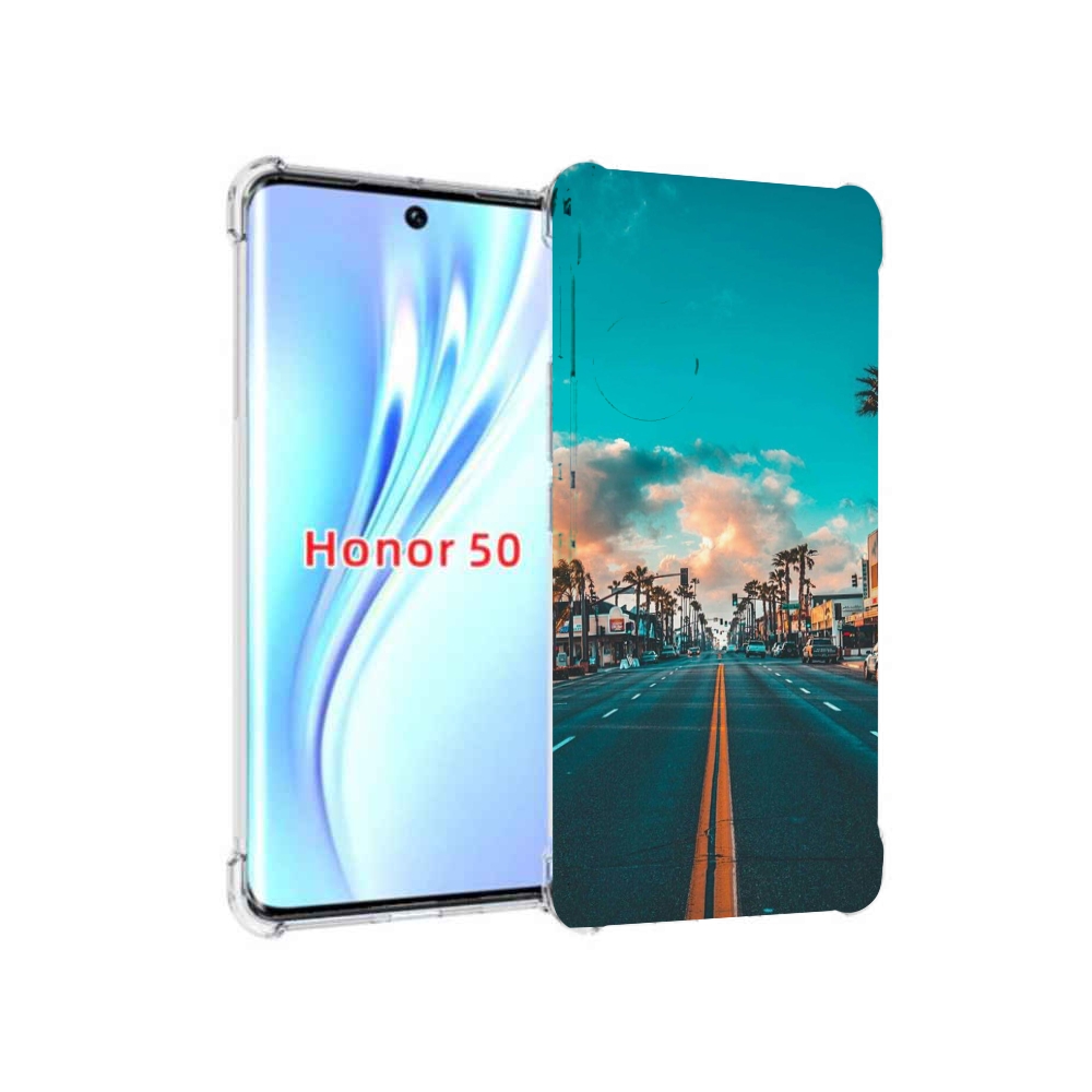 

Чехол бампер MyPads дорога-в-лос-анджелес для Honor 50, Прозрачный, Tocco