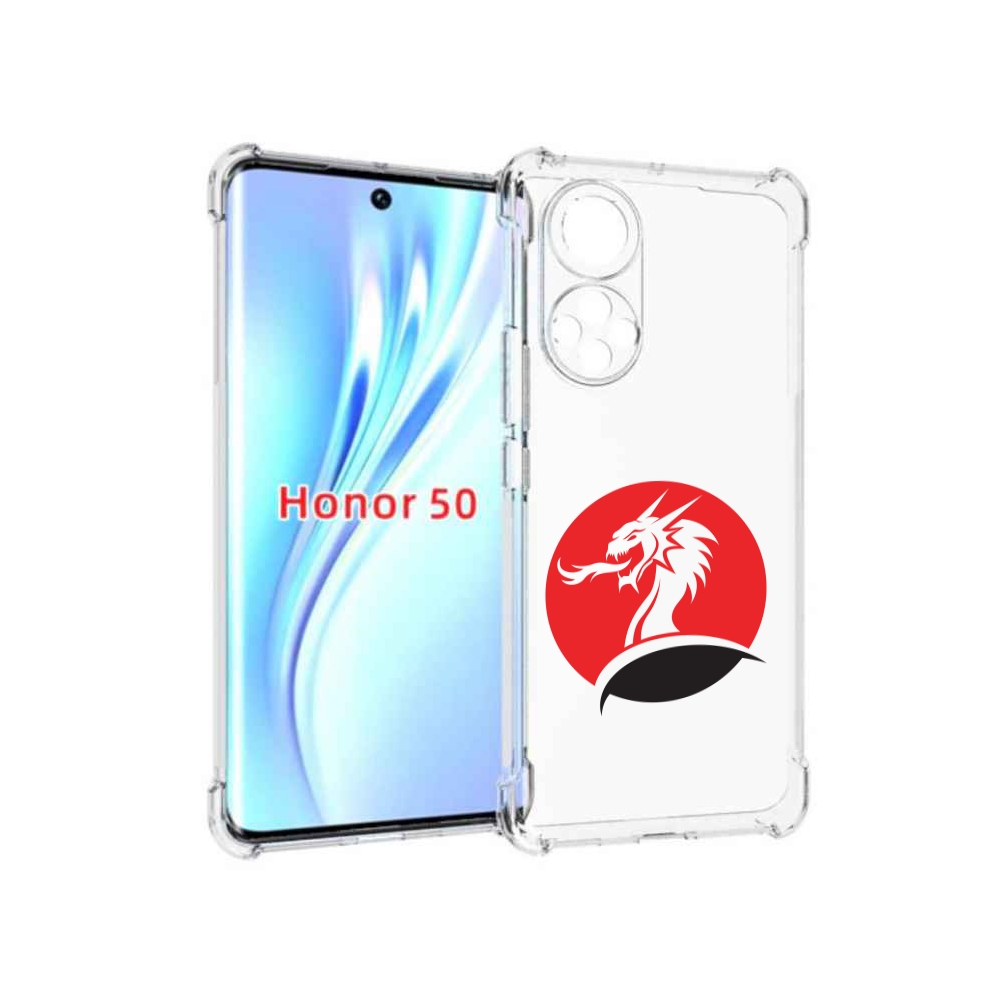 

Чехол бампер MyPads дракон-рисунок для Honor 50, Прозрачный, Tocco