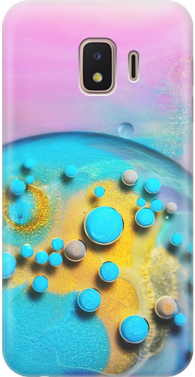 

Силиконовый чехол на Samsung Galaxy J2 Core "Цветные капли", Голубой;оранжевый, 1550