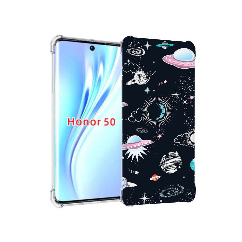 

Чехол бампер MyPads космос-мини-картинки для Honor 50, Прозрачный, Tocco