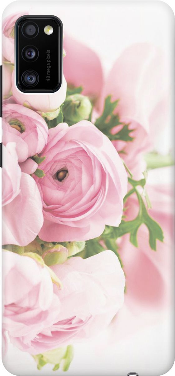 

Силиконовый чехол на Samsung Galaxy A41 с принтом "Розовые розы", Белый;розовый, 386