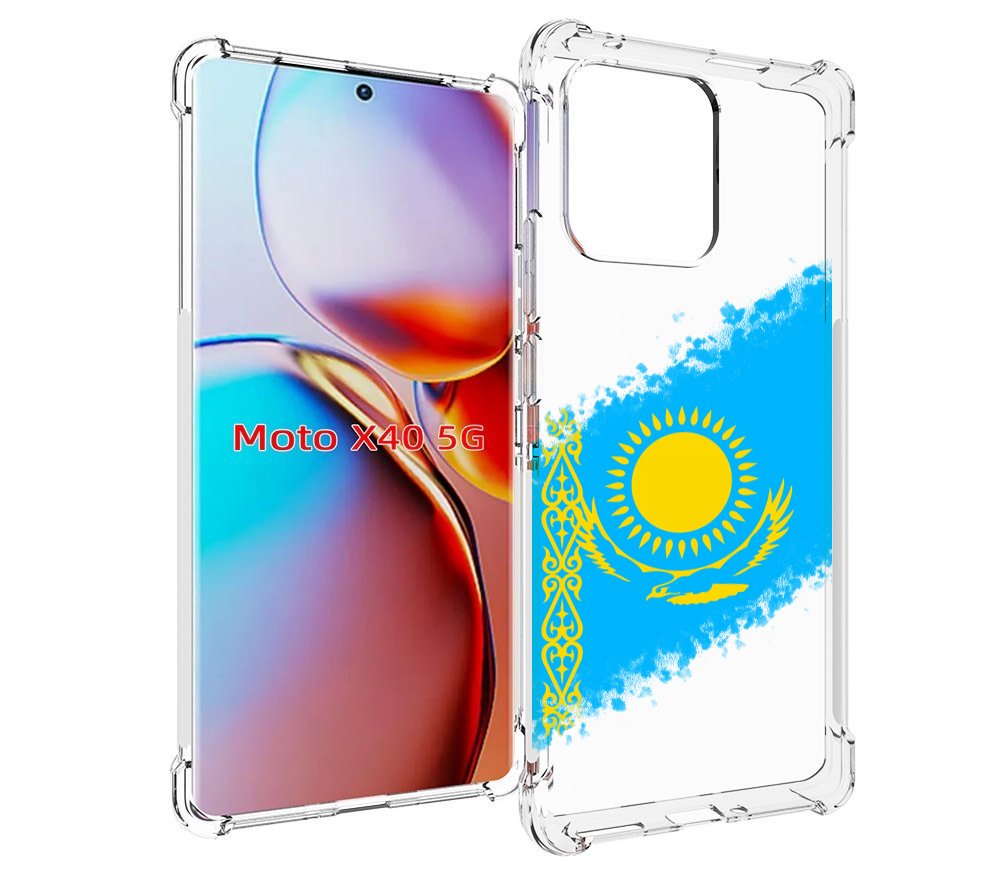 

Чехол MyPads флаг Казахстана для Motorola Moto X40, Прозрачный, Tocco