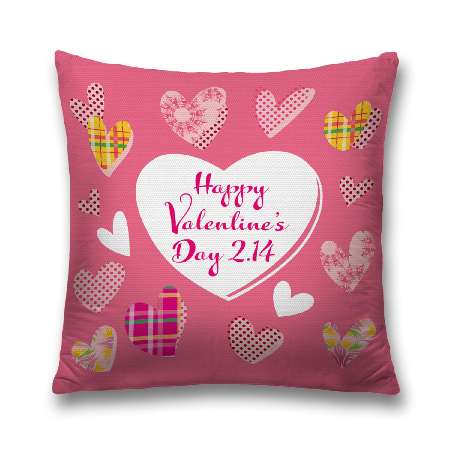 

Наволочка декоративная JoyArty "Стильные сердечки" чехол на молнии 45х45 см, Розовый, Стильные сердечки