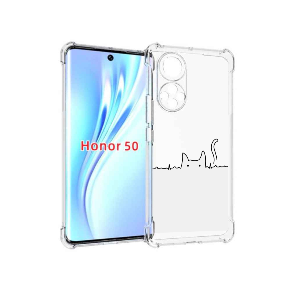 

Чехол бампер MyPads кот-музыкальный для Honor 50, Прозрачный, Tocco