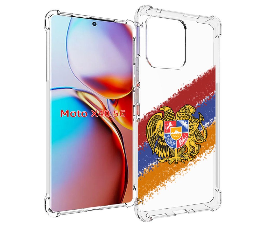 

Чехол MyPads флаг герб Армении для Motorola Moto X40, Прозрачный, Tocco