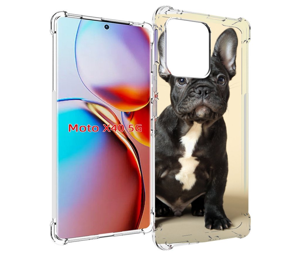 

Чехол MyPads французскии бульдог для Motorola Moto X40, Прозрачный, Tocco