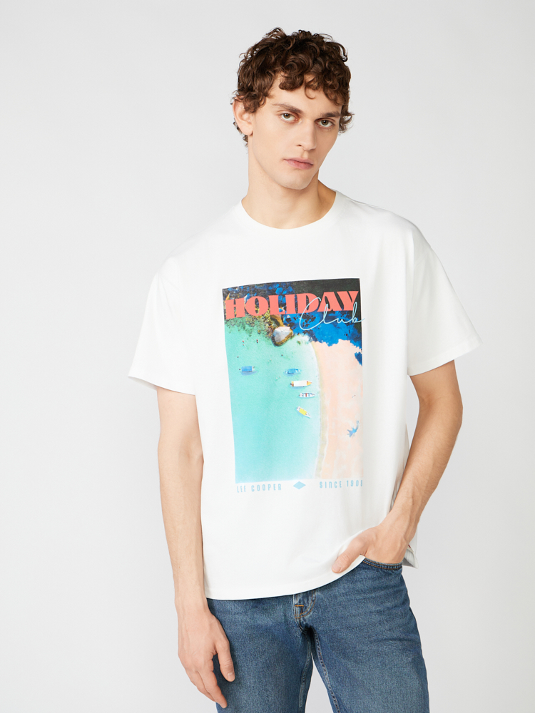 

Футболка мужская Lee cooper MT2A122591BSLC белая XXL, Белый, MT2A122591BSLC