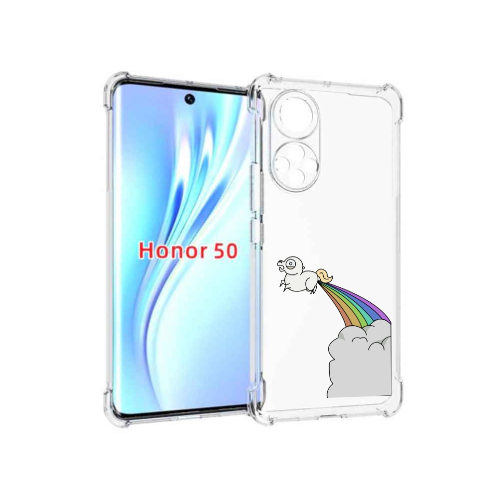 

Чехол бампер MyPads летающее-пони детский для Honor 50, Прозрачный, Tocco