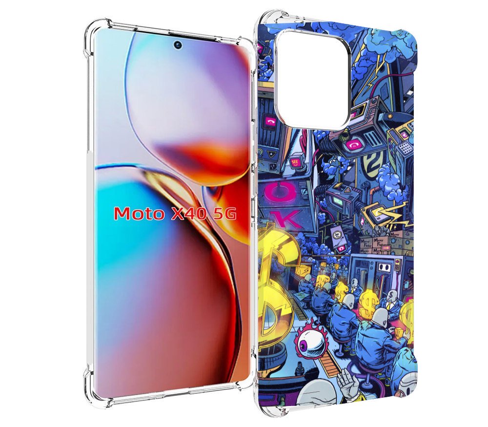 

Чехол MyPads футуристичная картинка для Motorola Moto X40, Прозрачный, Tocco