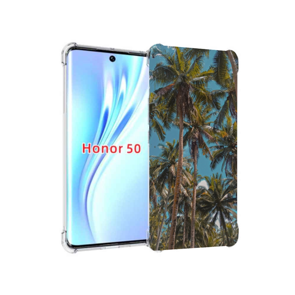 

Чехол бампер MyPads летние пальмы для Honor 50, Прозрачный, Tocco
