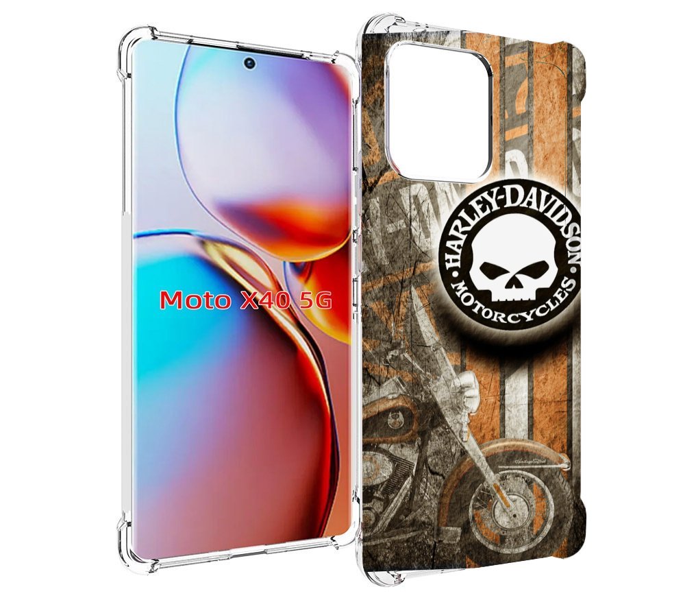 

Чехол MyPads харлеи девидсон для Motorola Moto X40, Прозрачный, Tocco
