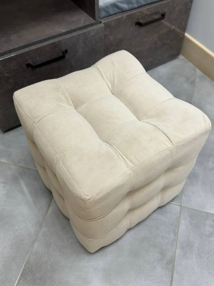 Пуф BONMEBEL Модерн 2 ТК Вивальди бежевый 38x38x40 см 5205₽