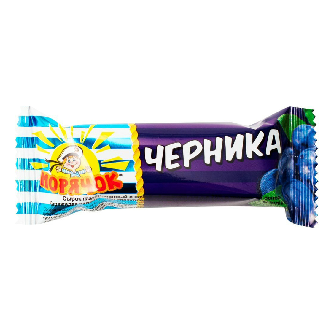 

Сырок творожный Морячок черника глазированный 23% СЗМЖ 40 г