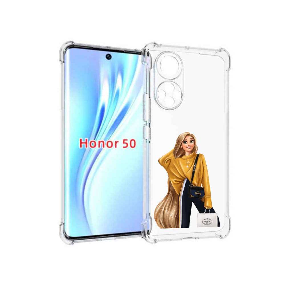 

Чехол бампер MyPads модная-рапунсель женский для Honor 50, Прозрачный, Tocco