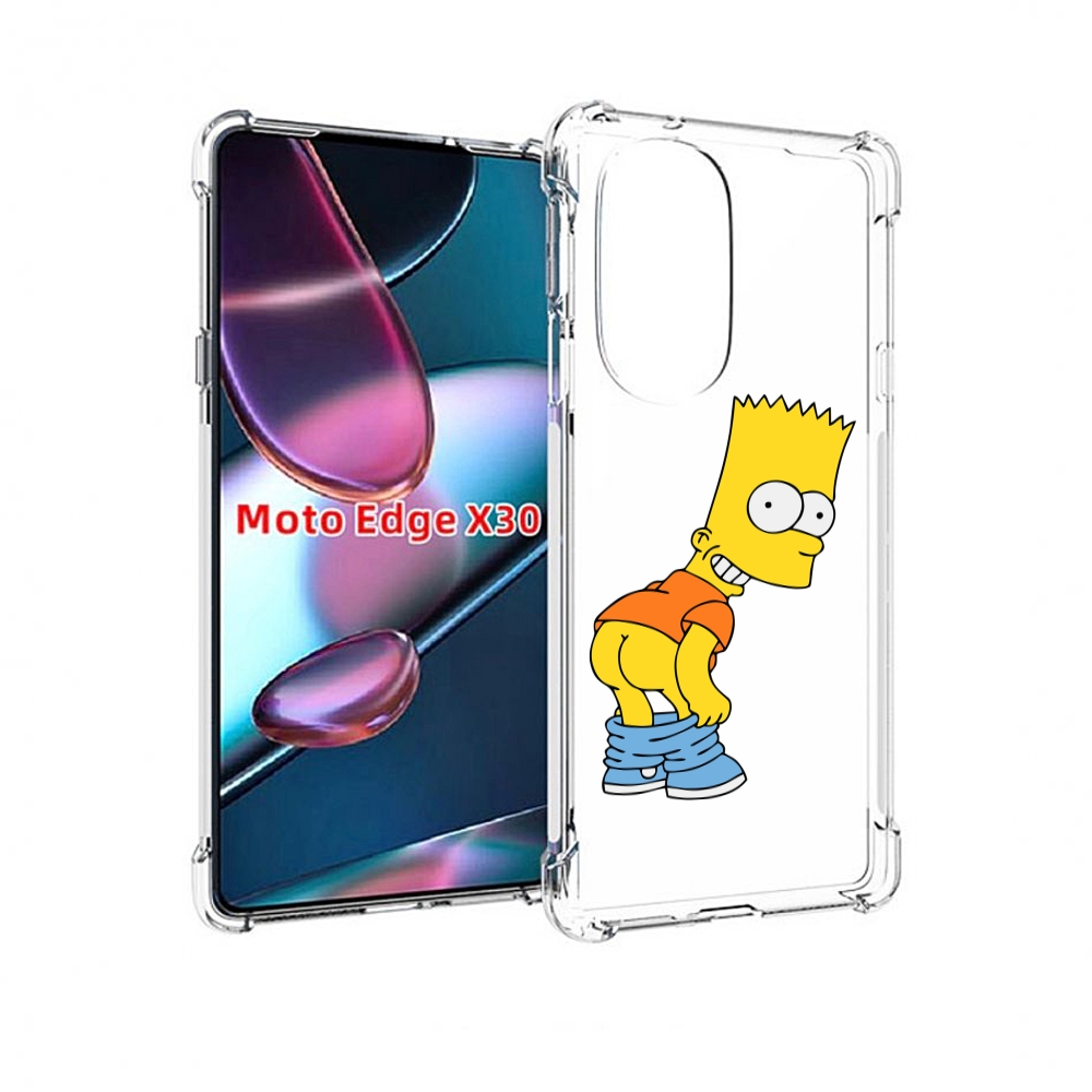 

Чехол MyPads барт-симпсон-довольный для Motorola Moto Edge X30, Прозрачный, Tocco