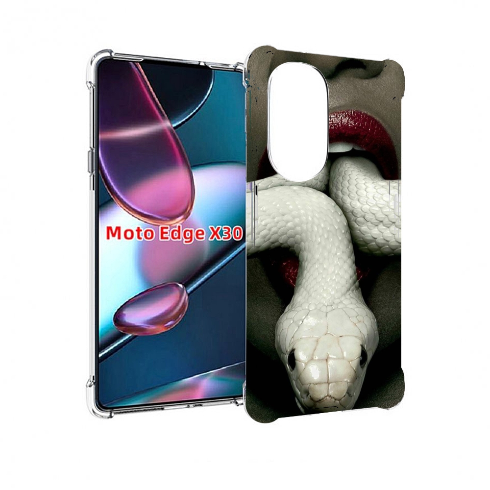 

Чехол MyPads белая-змея для Motorola Moto Edge X30, Прозрачный, Tocco