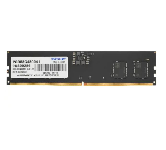 

Оперативная память Patriot Memory (PSD58G480041S), DDR5 1x8Gb, 4800MHz