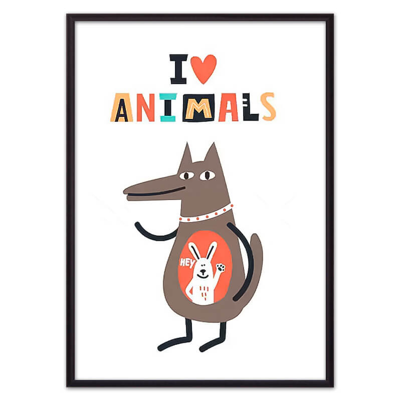 

Волк "I love animals" ВЫБОР РАЗМЕРА:50 х 70 см