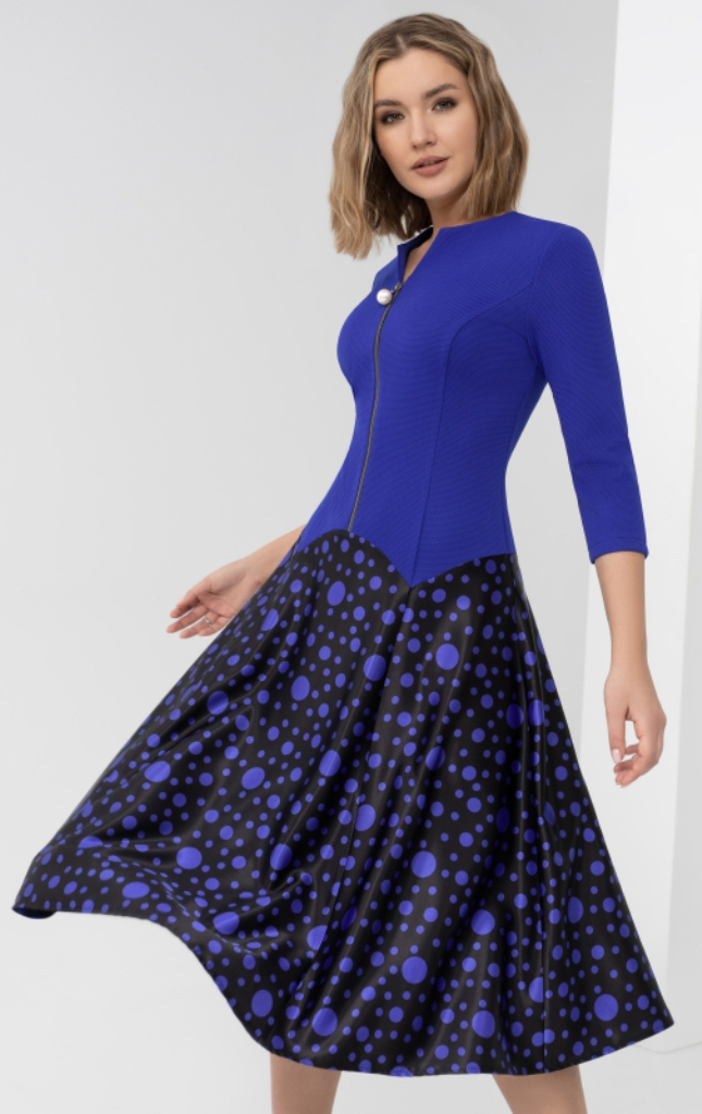 Платье женское Бизнес Стиль Влиятельная-особа-(сапфир) синее 46 RU
