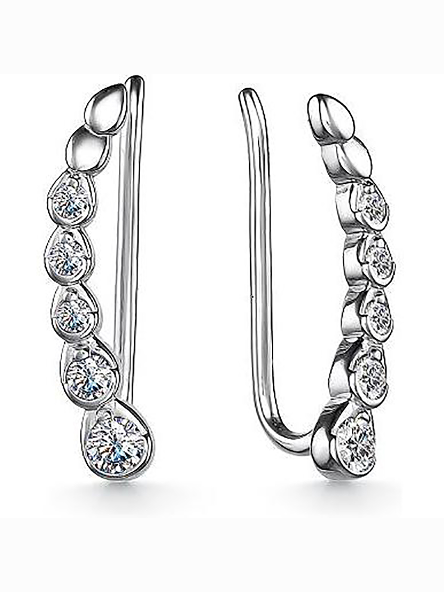 

Серьги с 10 фианитами из серебра Алкор серебро 02-2945_00КЦ-00, 02-2945_00КЦ-00