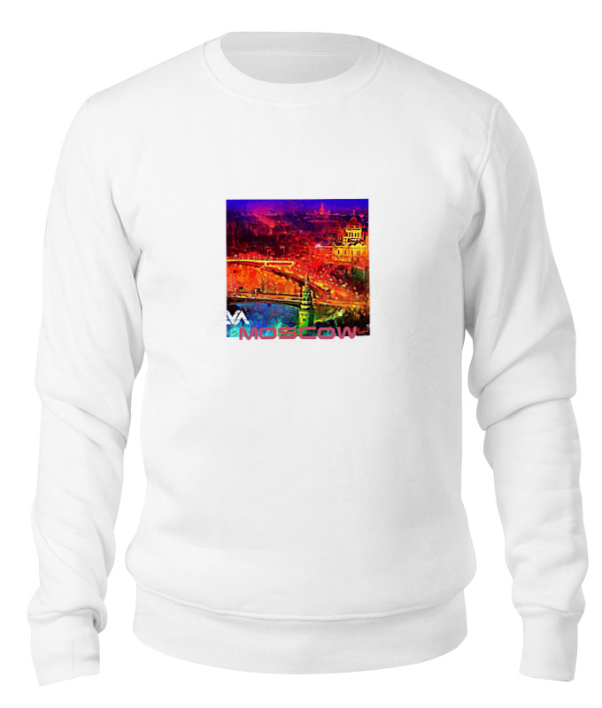 

Свитшот унисекс Printio Moscow love белый XL, Moscow love