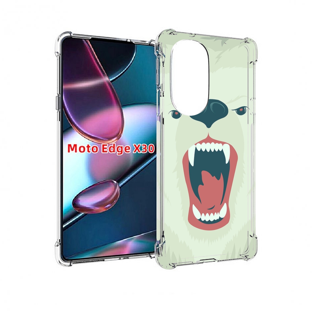 

Чехол MyPads белый-медведь для Motorola Moto Edge X30, Прозрачный, Tocco