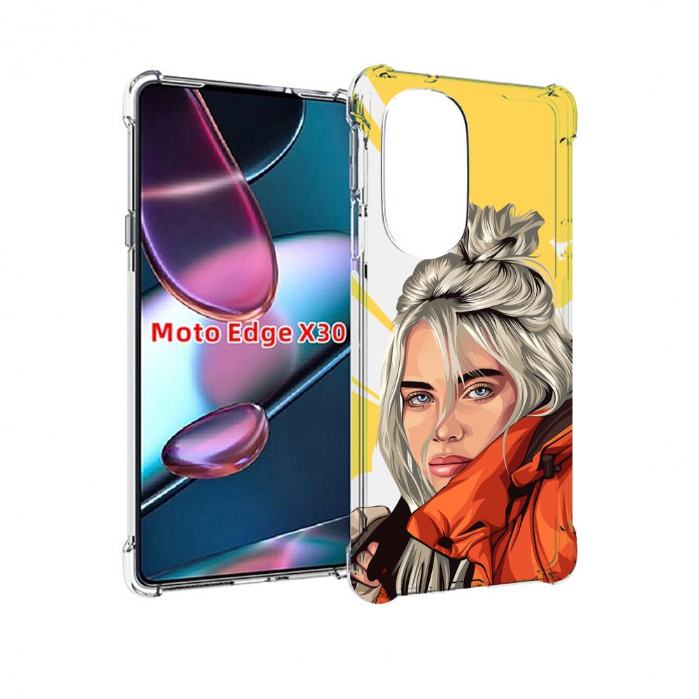 

Чехол MyPads билли-айлиш-в-куртке для Motorola Moto Edge X30, Прозрачный, Tocco