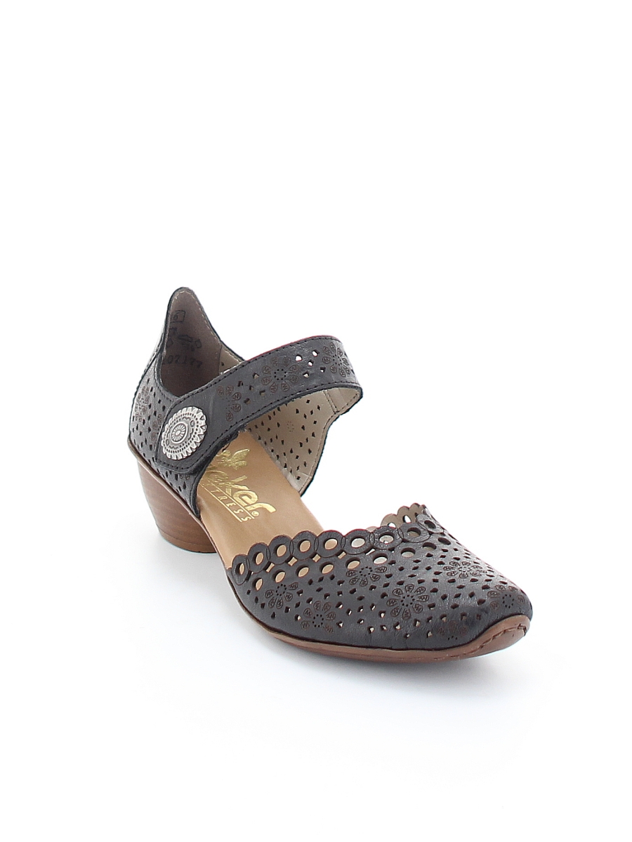 

Туфли женские Rieker 166 черные 8.5 US, Черный, 166