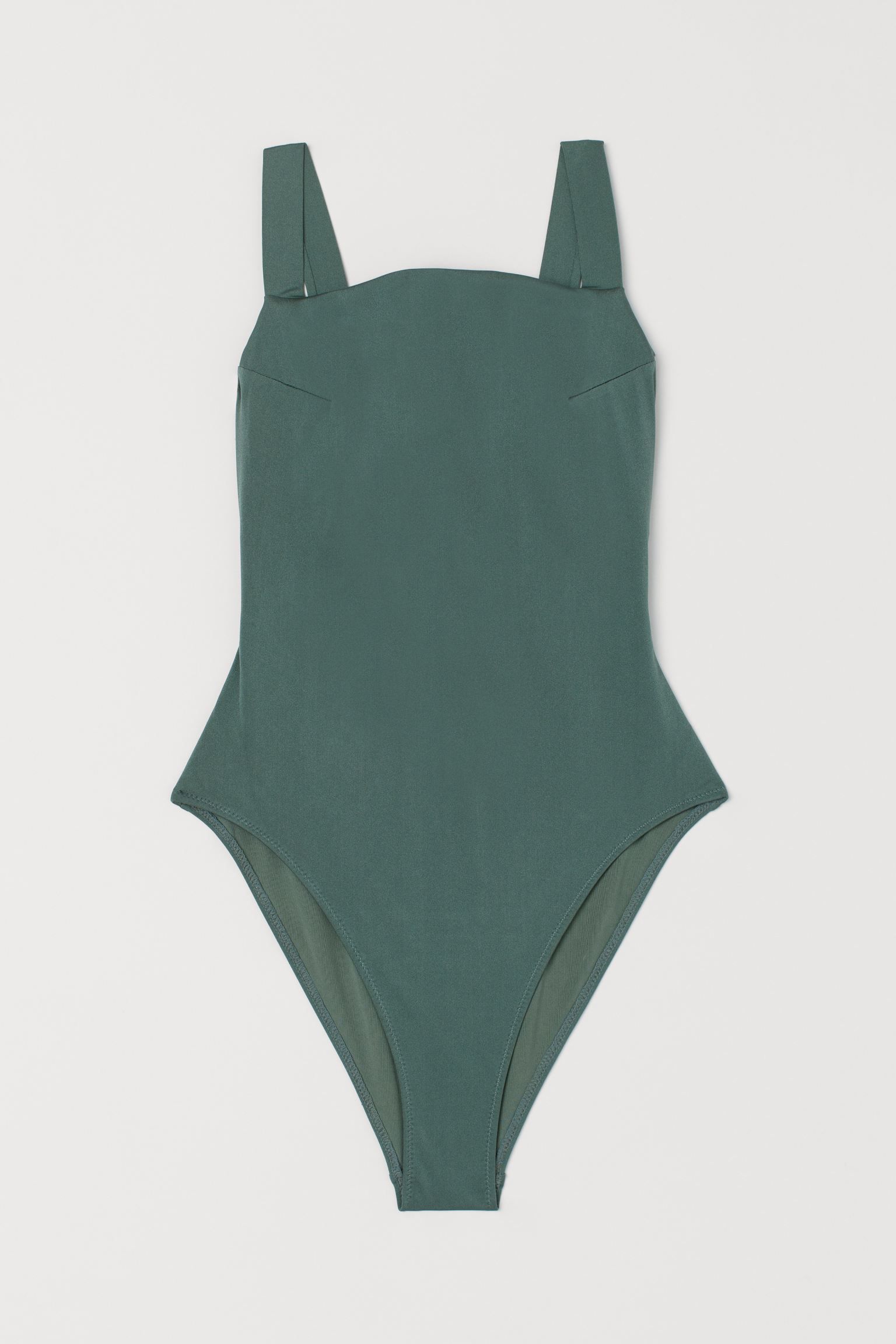 

Купальник слитный женский H&M 923428001 зеленый 50 EU, 923428001