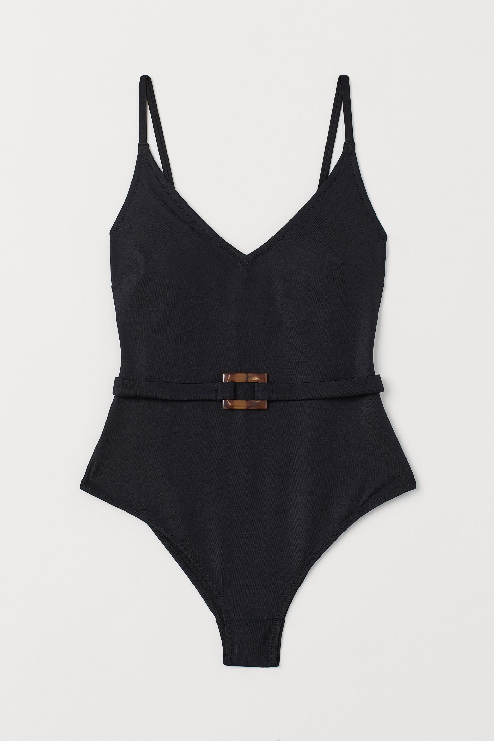 

Купальник слитный женский H&M 876276001 черный  EU