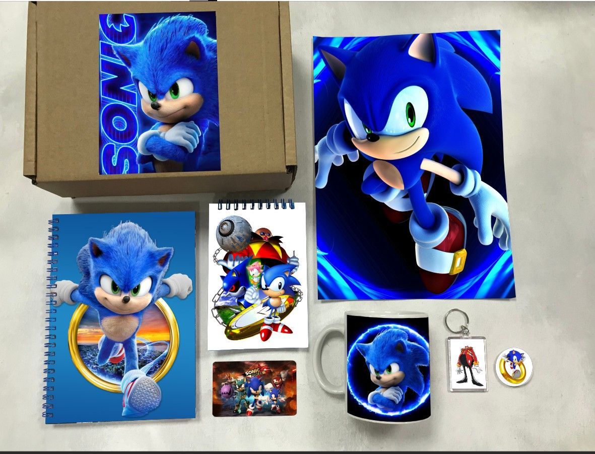 

Бокс с подарком Sonic, Соник № 4, 12-4, 7 предметов, Бежевый, Sonic, Соник № 4