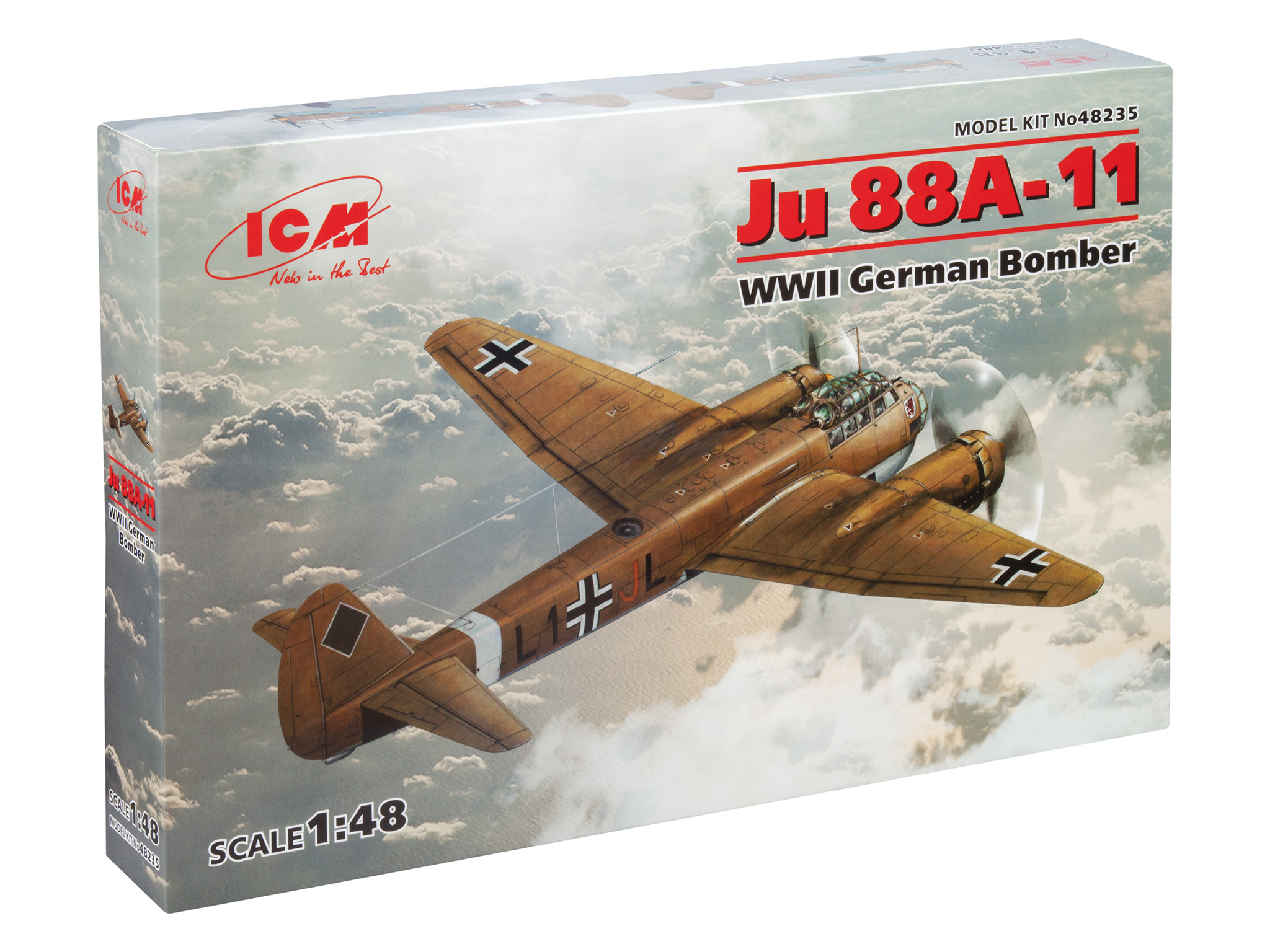 

Сборная модель ICM 1/48 Ju 88A-11, Германский бомбардировщик ІІ МВ 48235