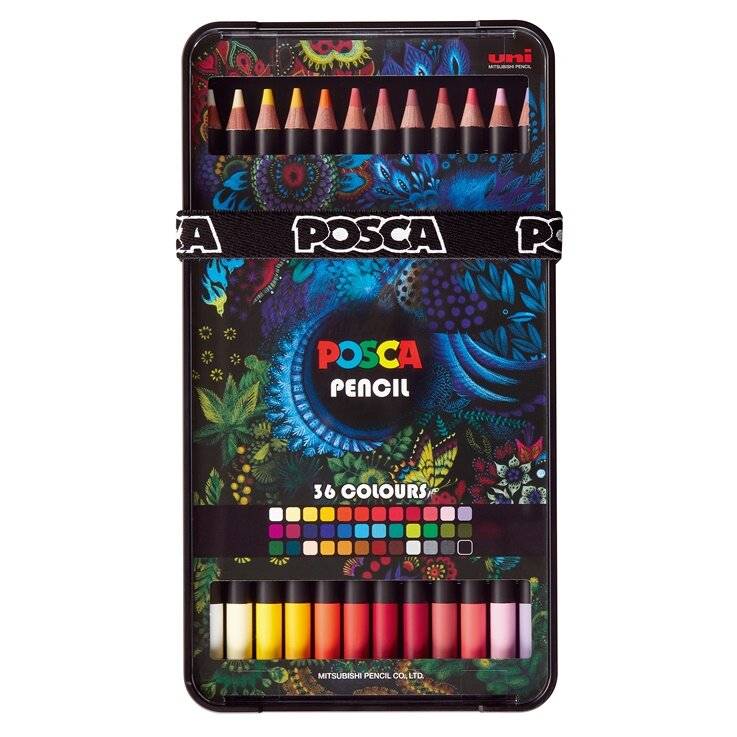 фото Набор карандашей цветных uni "posca" 36 шт uni mitsubishi pencil