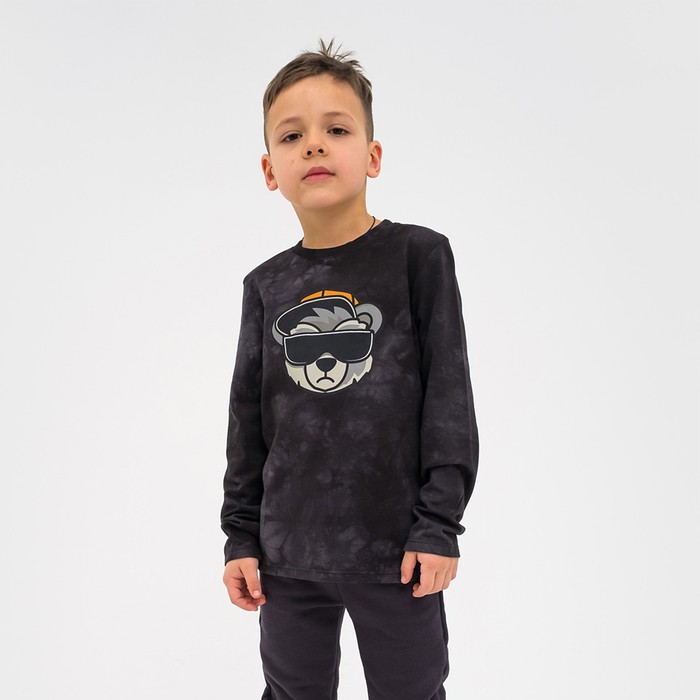 

Футболка c дл. рук. детская KAFTAN, Trendy, 36 (134-140), серый тай-дай, Trendy boy