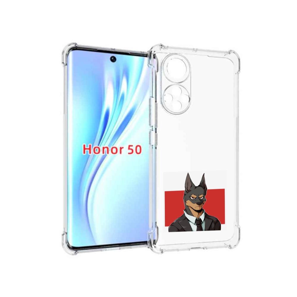 Чехол бампер MyPads офисный работник собака для Honor 50