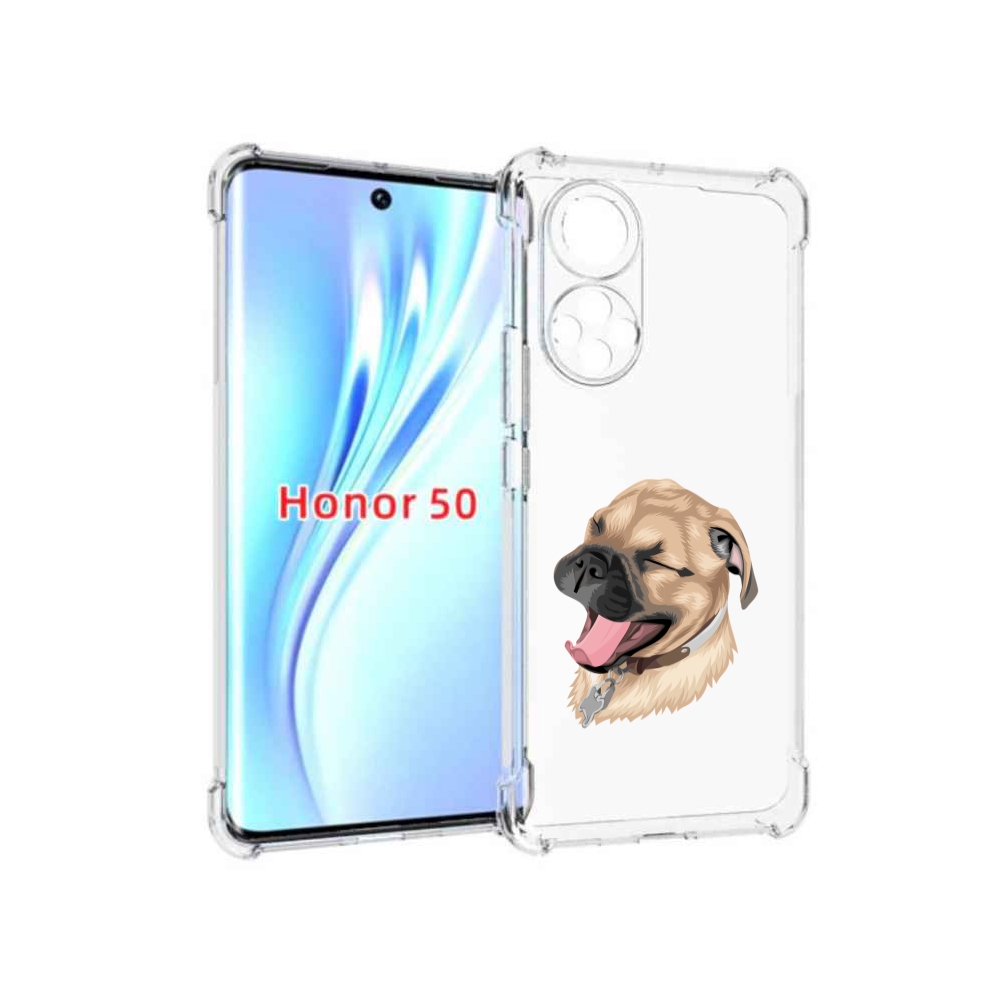 

Чехол бампер MyPads очень-довольная-собака для Honor 50, Прозрачный, Tocco