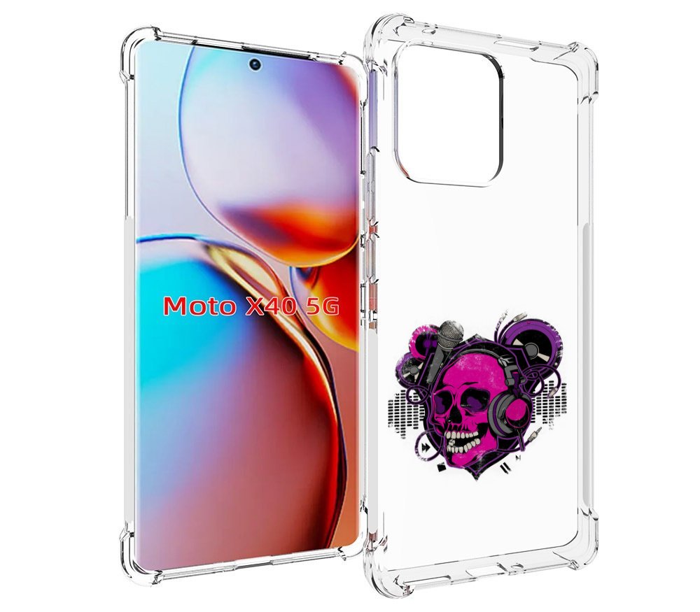 

Чехол MyPads череп 1 для Motorola Moto X40, Прозрачный, Tocco