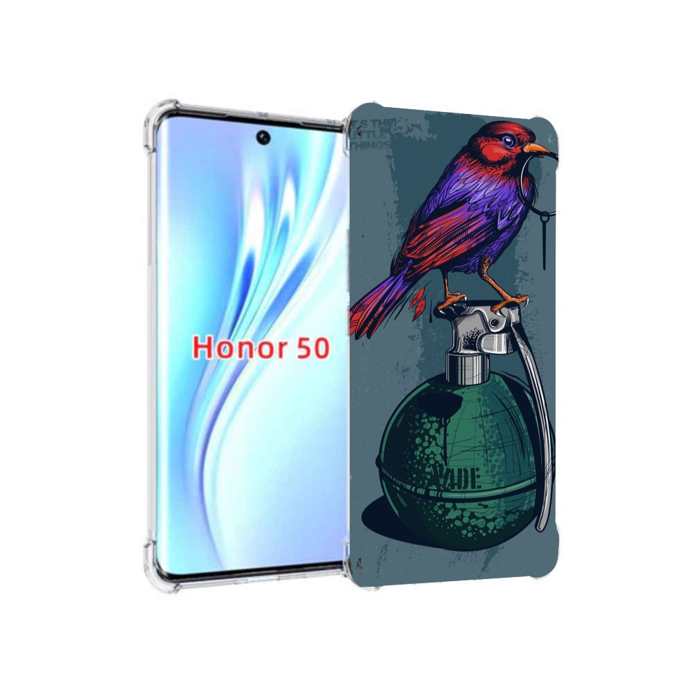 

Чехол бампер MyPads птица с гранатой для Honor 50, Прозрачный, Tocco