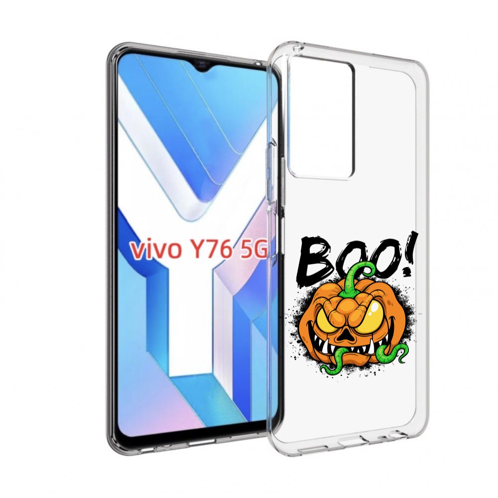 

Чехол MyPads Хэллоуин бу для Vivo Y76 5G, Прозрачный, Tocco