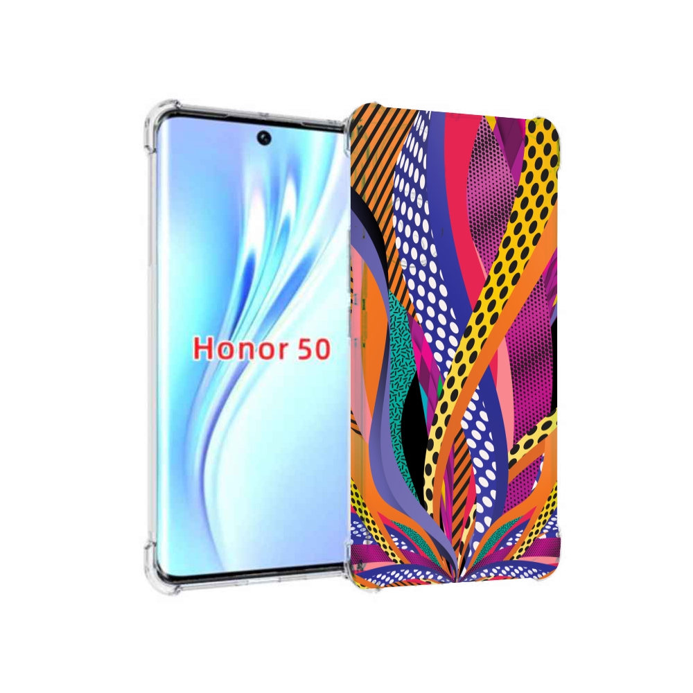 

Чехол бампер MyPads разноцветные щупальца для Honor 50, Прозрачный, Tocco