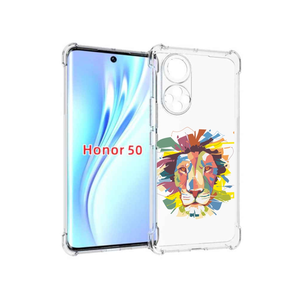 

Чехол бампер MyPads разноцветный-лев детский для Honor 50, Прозрачный, Tocco