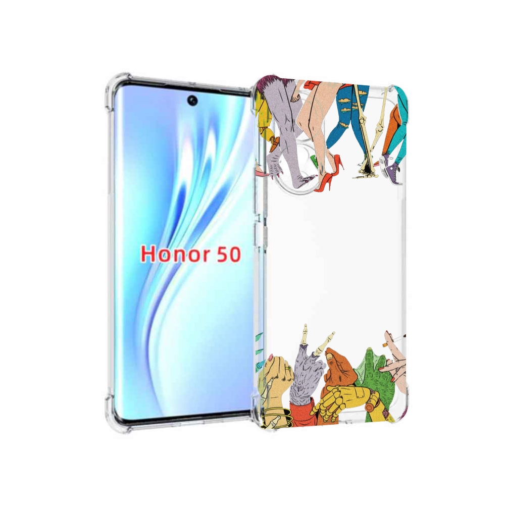 

Чехол бампер MyPads разные персонажи пальчики для Honor 5, Прозрачный, Tocco