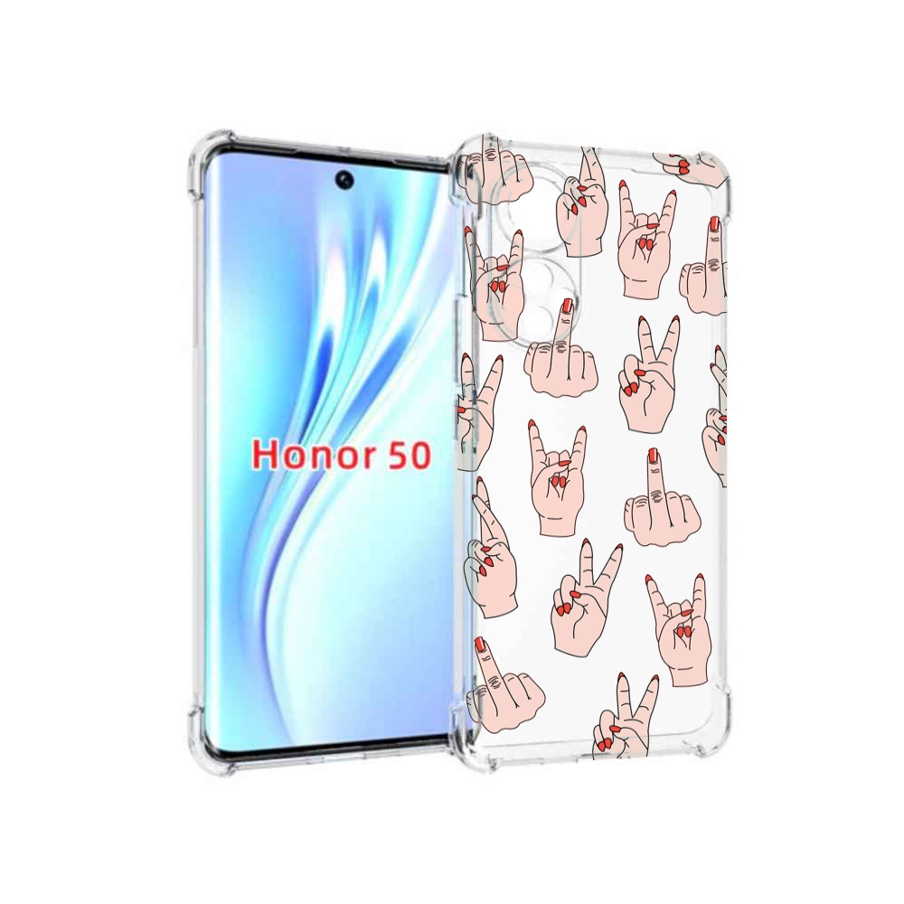 

Чехол бампер MyPads разные-ручки для Honor 50, Прозрачный, Tocco